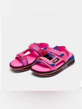 Puma Kids Bright Pink and Blue Sport Sandals
